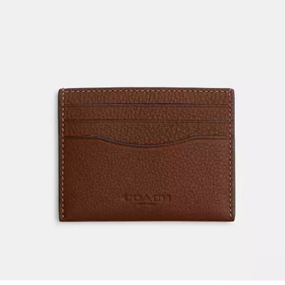 Coach Brown Leather Card Holder - Picture 3 of 4
